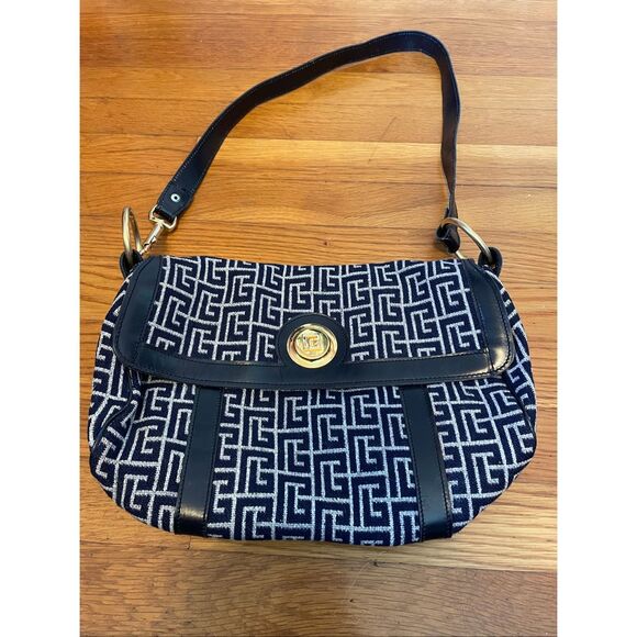 PIERRE BALMAIN | vintage 1970s labyrinth monogram shoulder bag - Picture 14 of 16